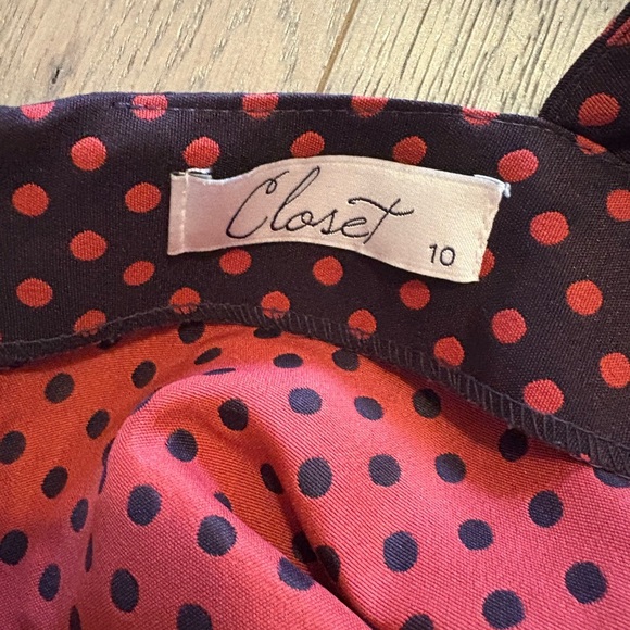 Closet Red and Black Polka Dot Dress - Picture 2 of 4